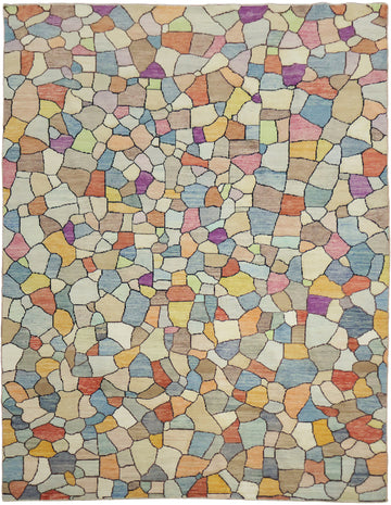Colorful Mosaic Pattern Rug for a Vibrant Modern Living Space 8x10