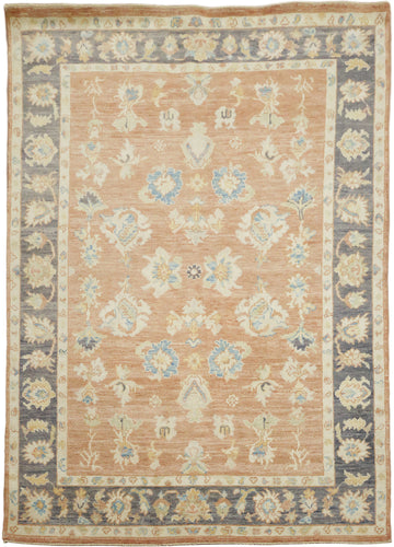 Traditional Oushak All Over Floral Rug 5x7