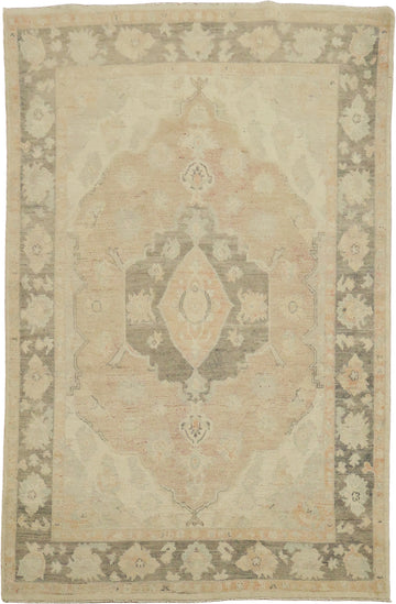 Geometric Wool Traditional Oushak Rug 5x7
