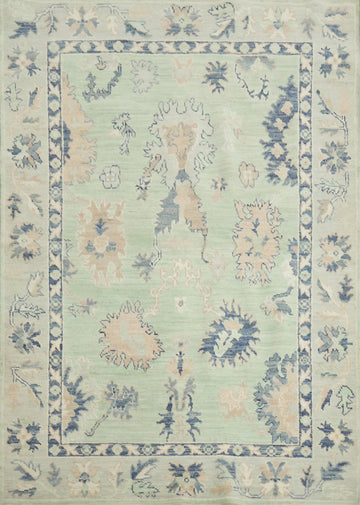 Traditional Oushak Wool Rug 4x6