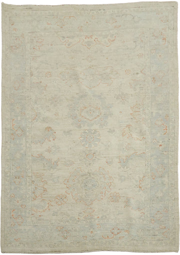 Traditional Oushak Wool Rug 4x6