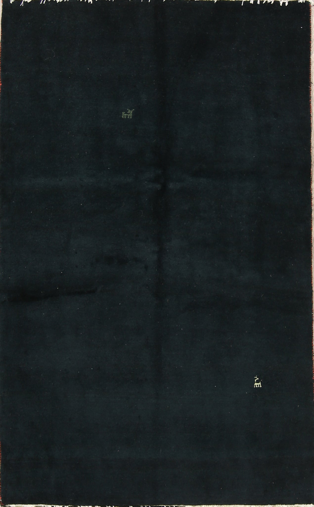 Solid 3x5 Charcoal Gabbeh Zolanvari Shiraz Persian Area Rug