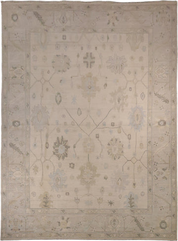 Traditional Vegetable Dye Wool Oriental Oushak Area Rug 10x14
