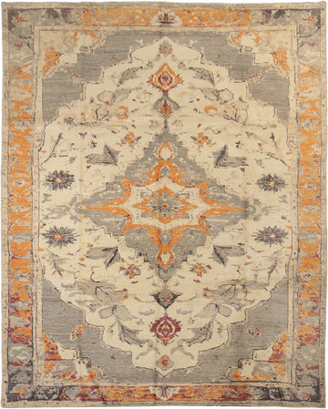 UNIQUE! Muted Ivory Traditional Oushak Oriental Wool Area Rug 8x10