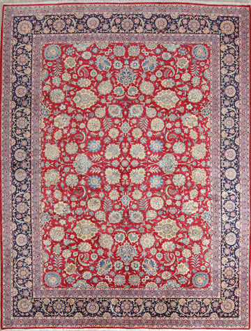 Floral 10x13 Kashan Persian Area Rug