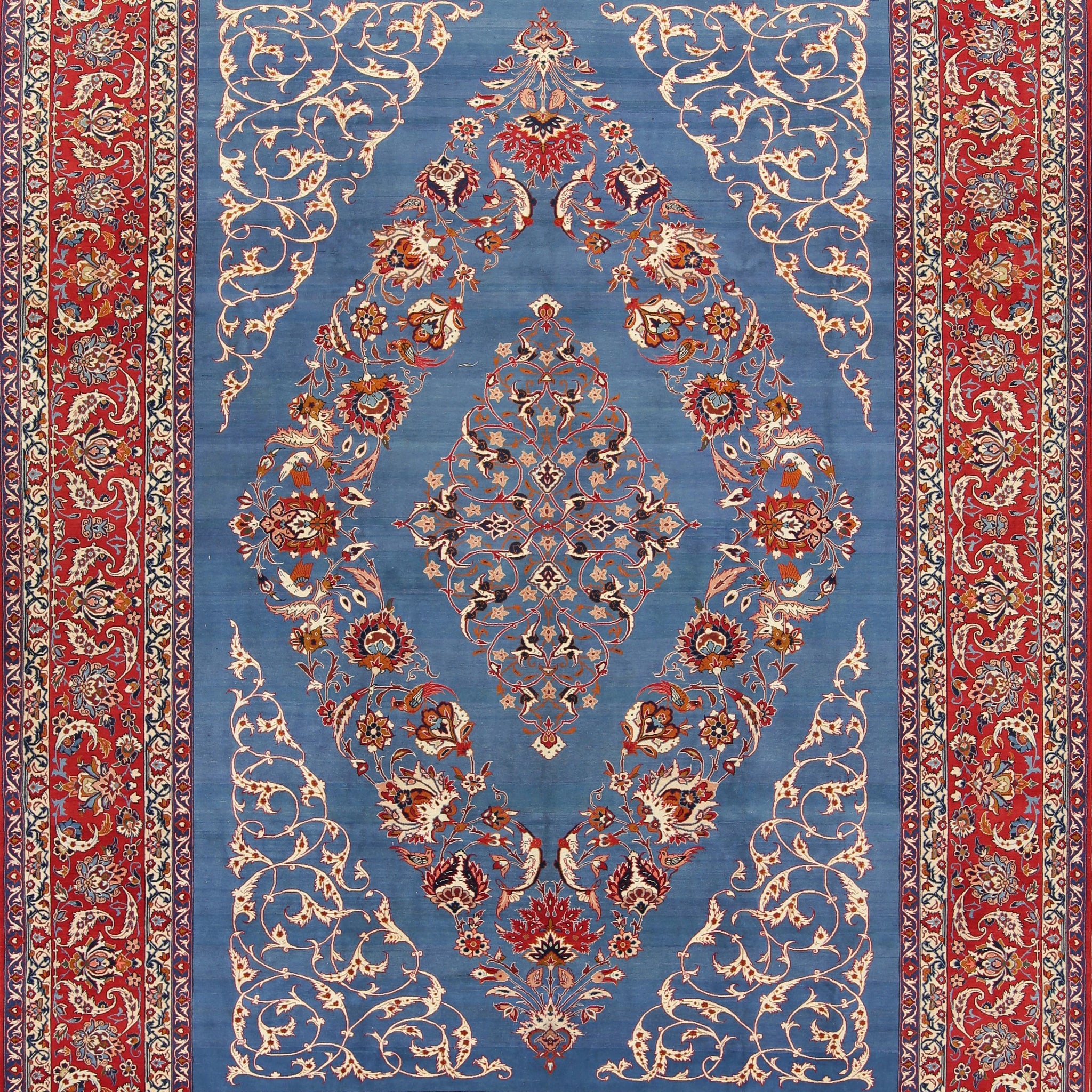 Floral 10x14 Kashan Persian Area Rug