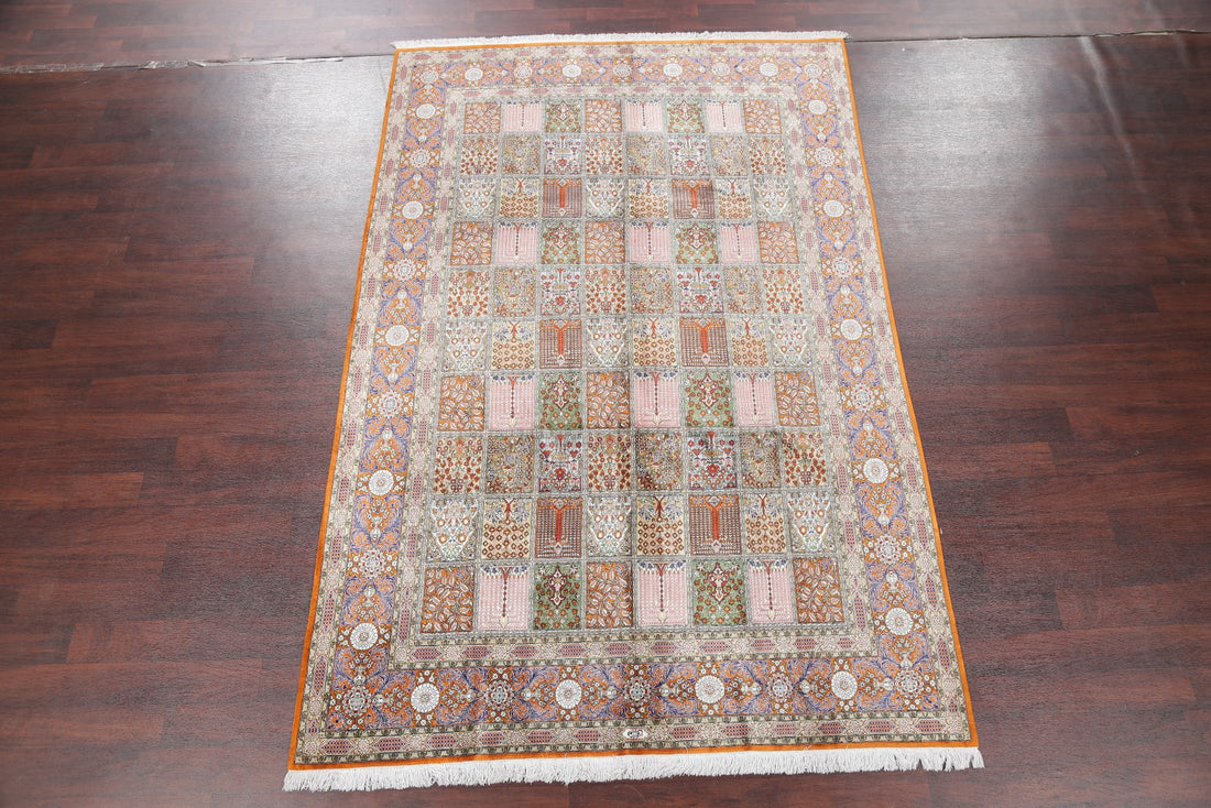 Silk 7x10 Qum Qom Ghom Persian Area Rug