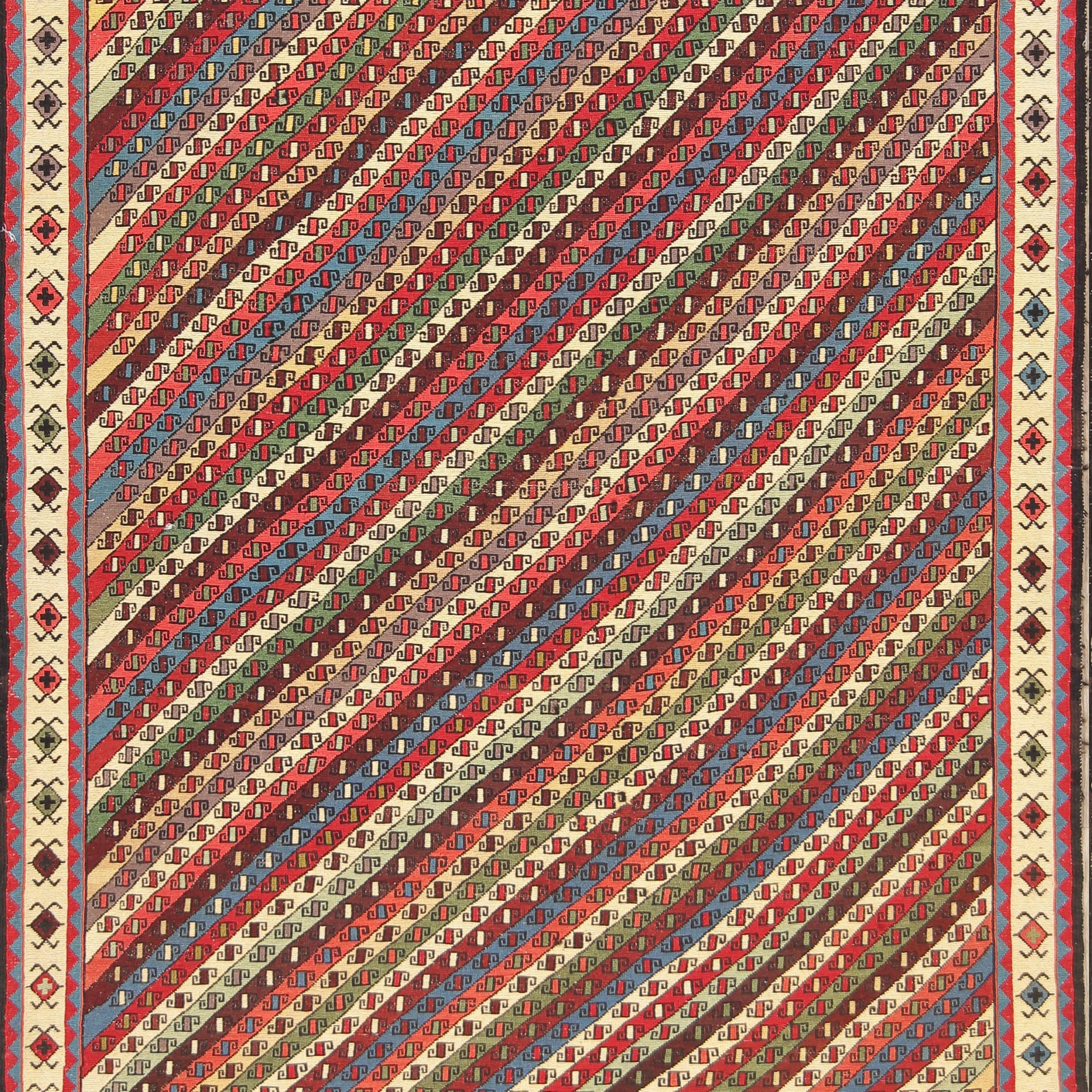 Geometric 5x7 Kilim Shiraz Sumak Persian Area Rug