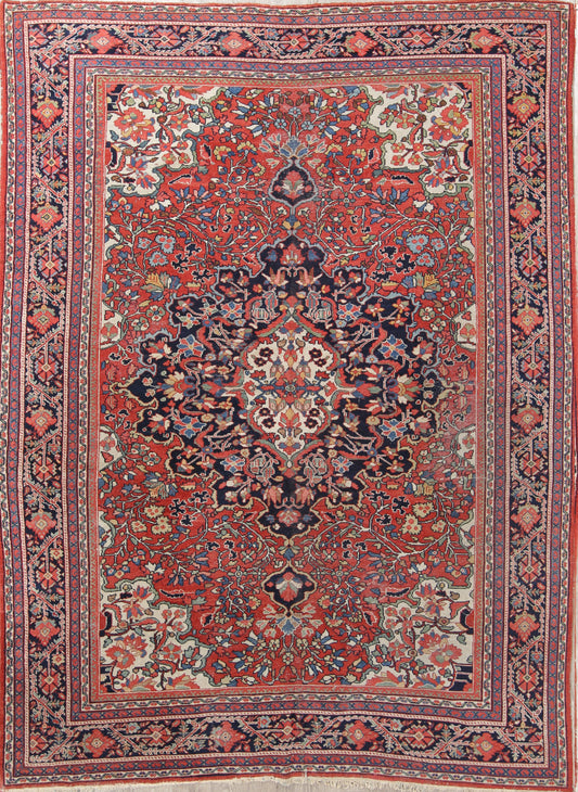 Antique Sarouk Farahan Persian Area Rug 7x10