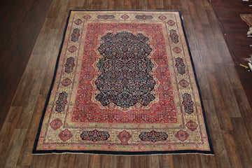 Antique Floral Kerman Lavar Ravar Persian Area Rug 9x12