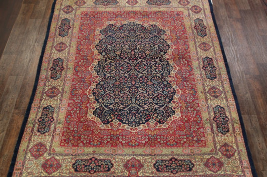 Antique Floral Kerman Lavar Ravar Persian Area Rug 9x12