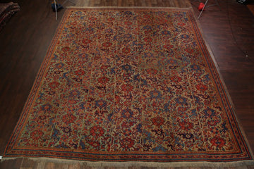 Pre-1900 Antique Oushak Turkish Large Rug 14x16