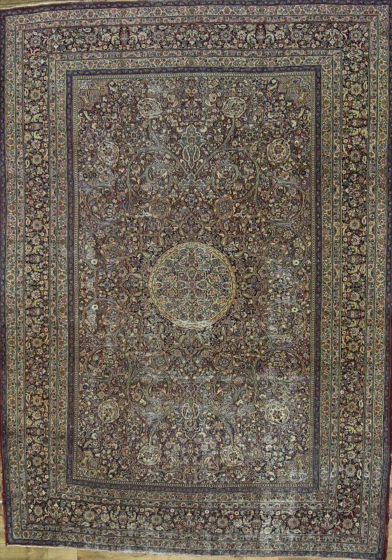 Pre-1900 Antique 9x12 Dorokhsh Persian Area Rug