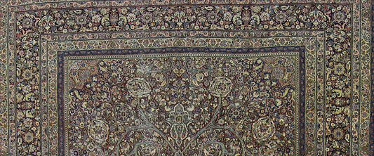 Pre-1900 Antique 9x12 Dorokhsh Persian Area Rug