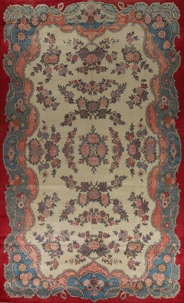 Vintage Floral Tabriz Persian Large Rug 10x17