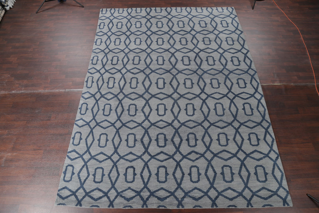Moroccan Trellis Blue Area Rug 10x14
