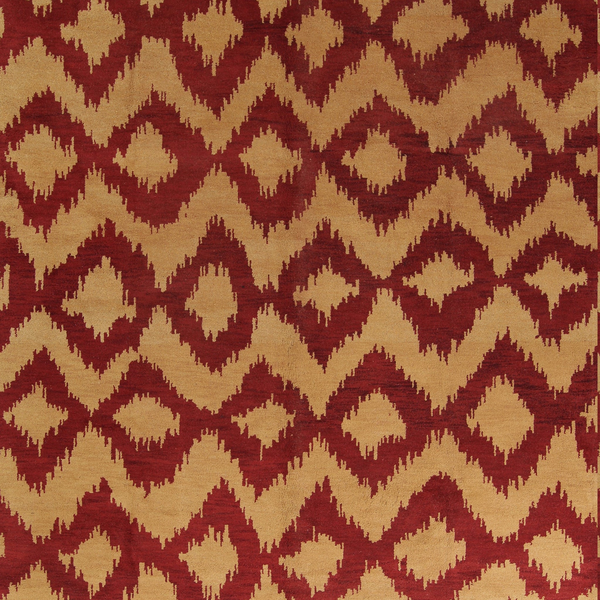 Orange Geometric Moroccan Trellis Indian Oriental Area Rug 10x14