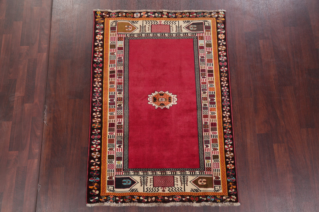Red Kashkoli Shiraz Persian Area Rug 4x6