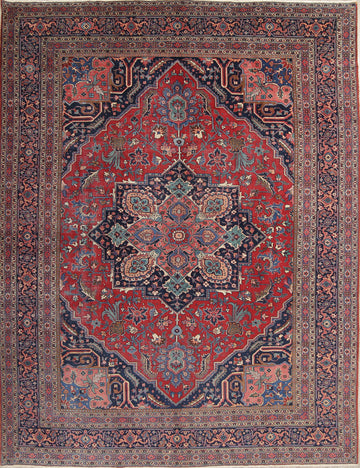 Antique Floral Khoy Tabriz Persian Area Rug 10x14