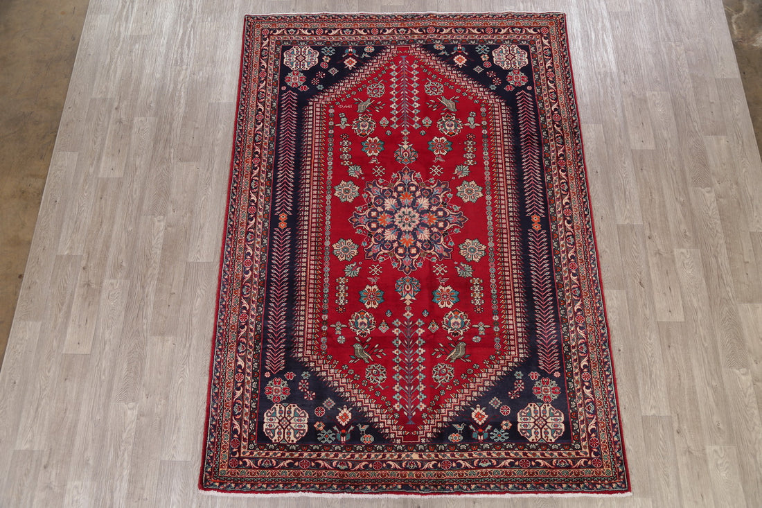 Geometric Kashkoli Persian Area Rug 7x9