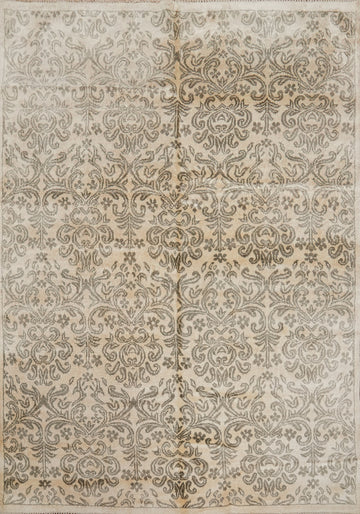 Transitional Silk Oushak Oriental Area Rug 8x10