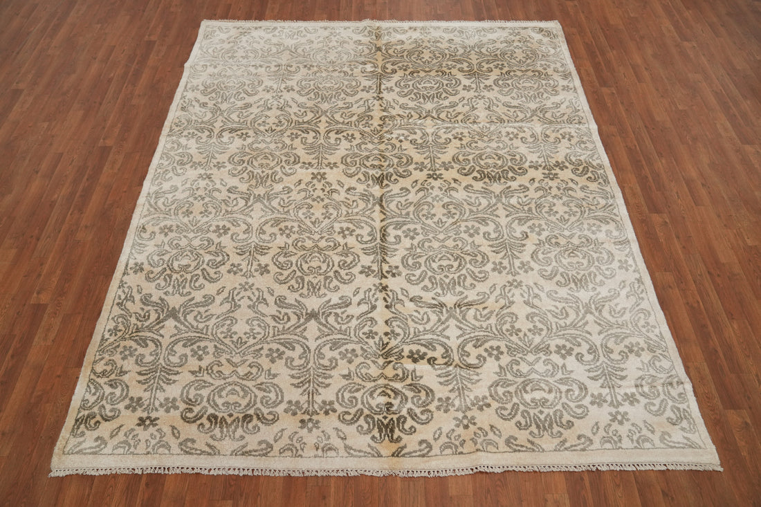 Transitional Silk Oushak Oriental Area Rug 8x10