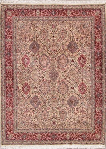 Pink Floral Kerman Oriental Area Rug 9x12