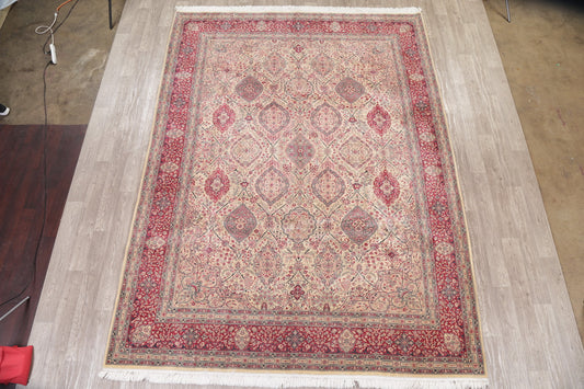 Pink Floral Kerman Oriental Area Rug 9x12