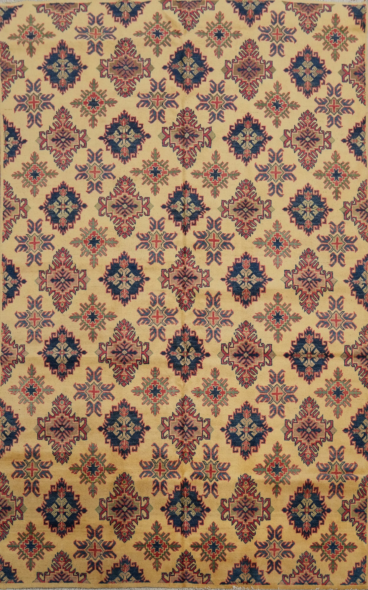 Geometric Kazak Chechen Oriental Area Rug 6x9