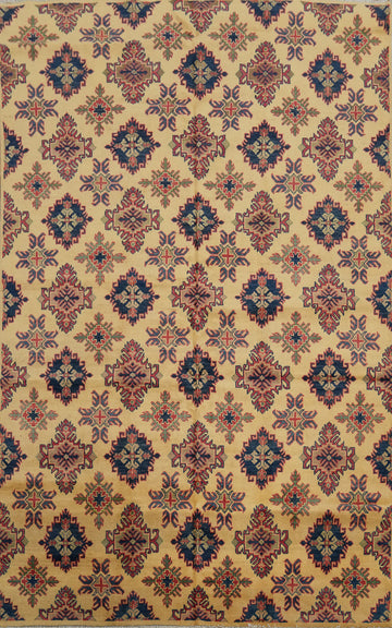 Geometric Kazak Chechen Oriental Area Rug 6x9