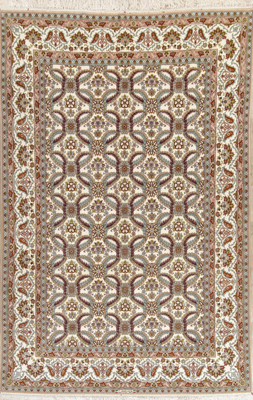 Masterpiece Wool/Silk Isfahan Persian Area Rug 8x12