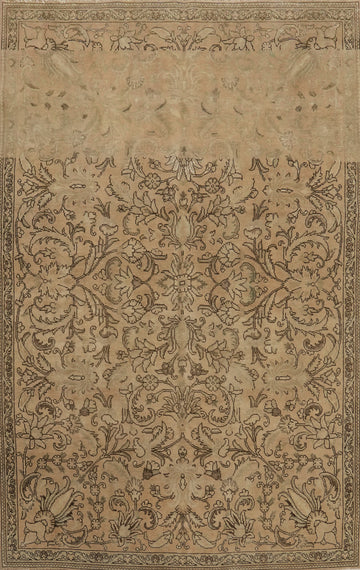 Distressed Muted Tabriz Persian Area Rug 6x9