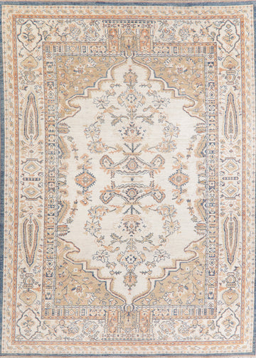 Ivory Oushak Turkish Oriental Area Rug 9x13