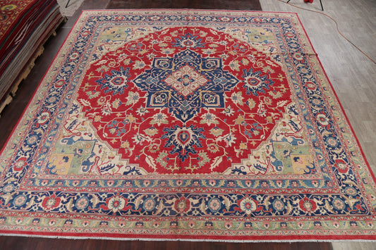 Vegetable Dye Super Kazak Oriental Area Rug 16x16 Square