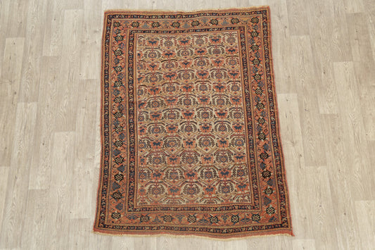 Pre-1900 Antique Vegetable Dye Caucasian Kazak Area Rug 4x6