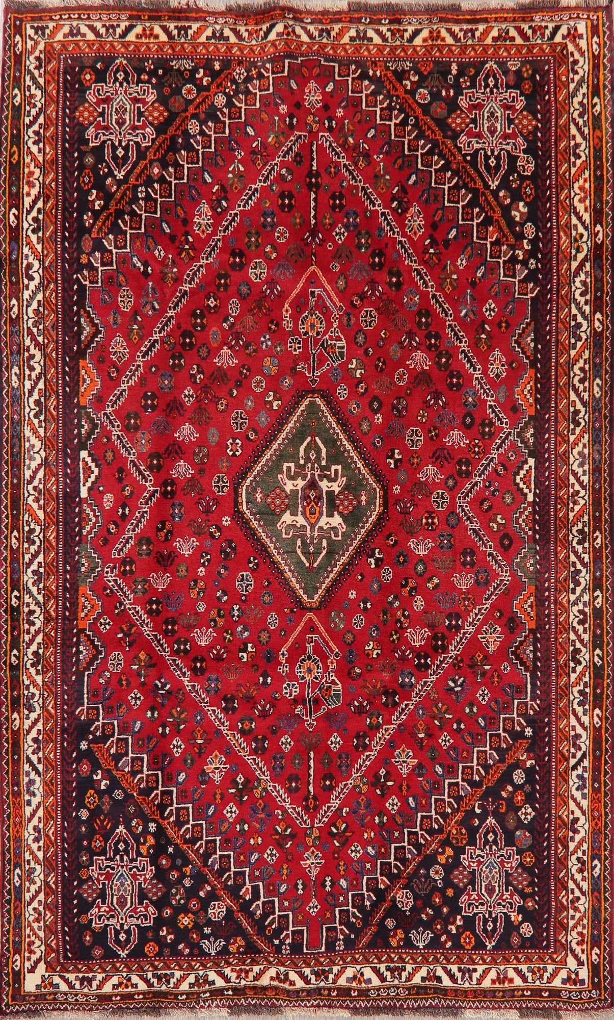 Tribal Abadeh Persian Area Rug 6x9