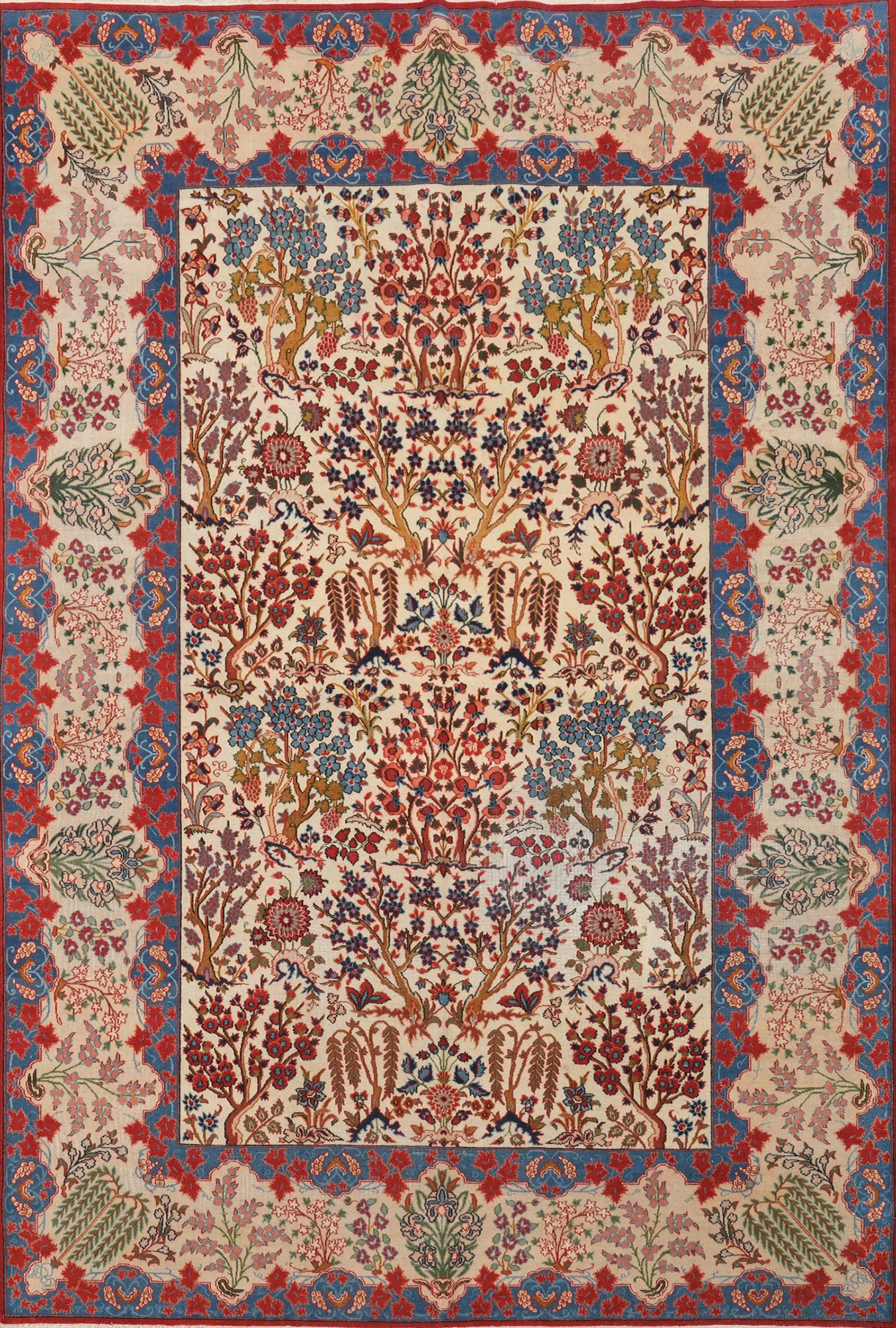 All-Over Floral Kashan Persian Area Rug 8x11