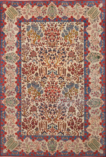 All-Over Floral Kashan Persian Area Rug 8x11