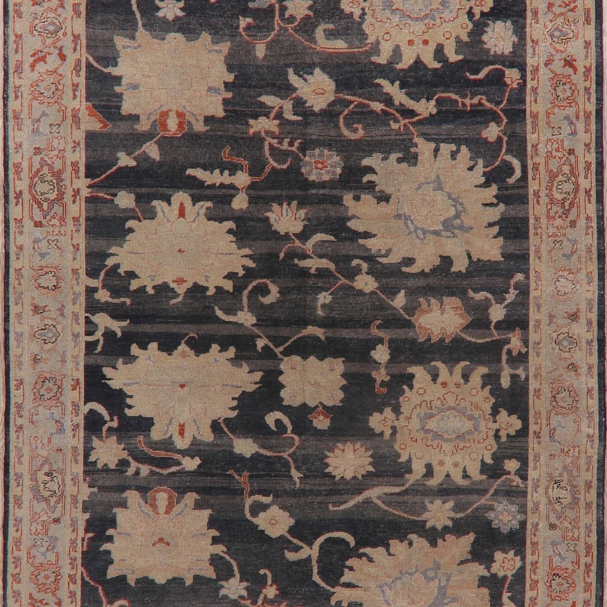 Charcoal Oushak Turkish Area Rug 6x9