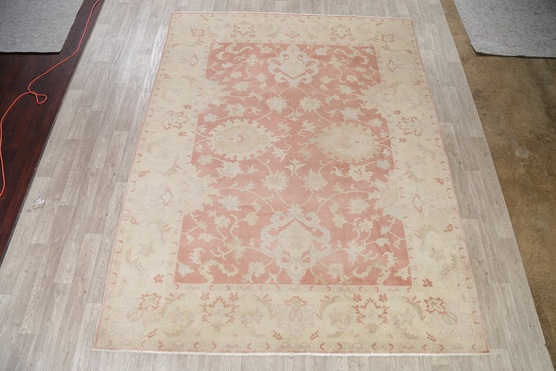 Vegetable Dye Rust Oushak Egyptian Area Rug 9x12