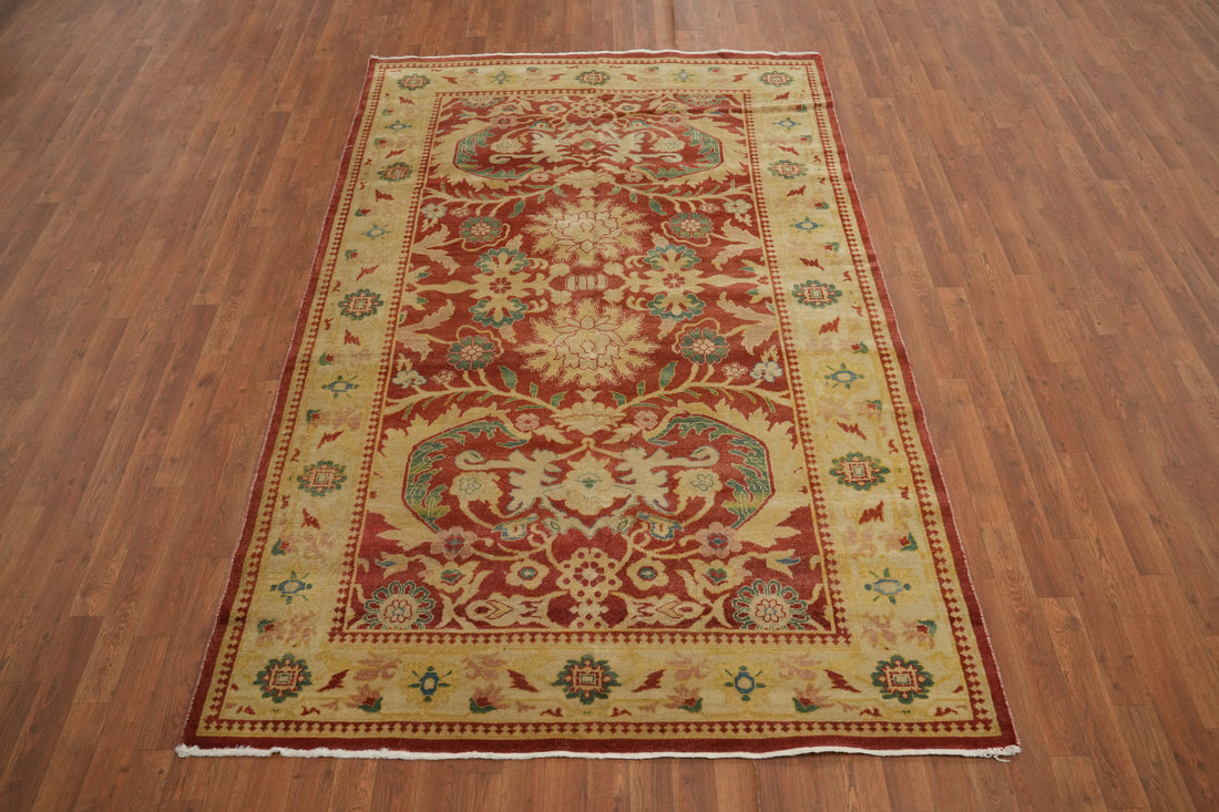 Handmade Floral Oushak Egyptian Area Rug 6x9
