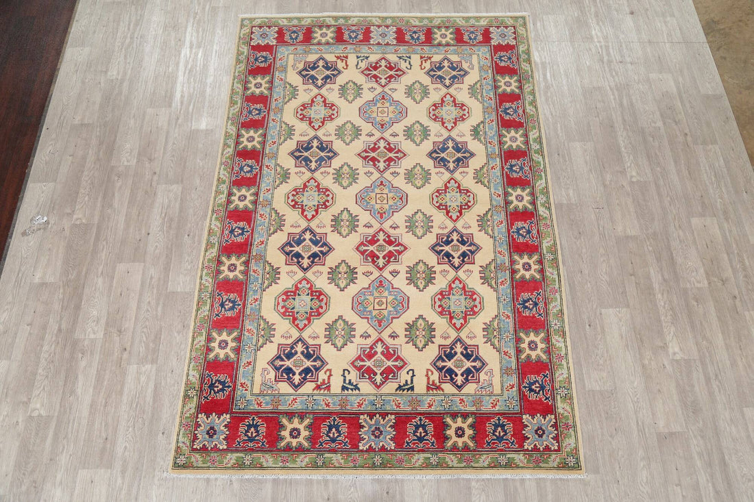Geometric 6x9 Super Kazak Area Rug