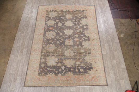 Antique Floral Oushak Oriental Area Rug 9x12