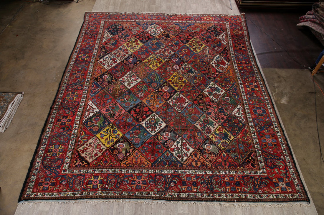 Antique Vegetable Dye Bakhtiari Persian Area Rug 13x16 Large