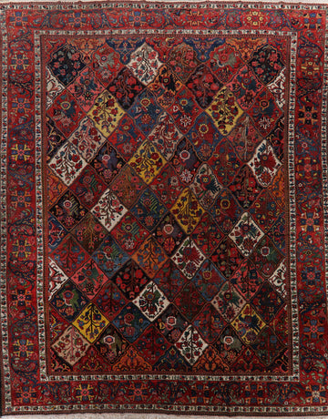 Antique Vegetable Dye Bakhtiari Persian Area Rug 13x16 Large