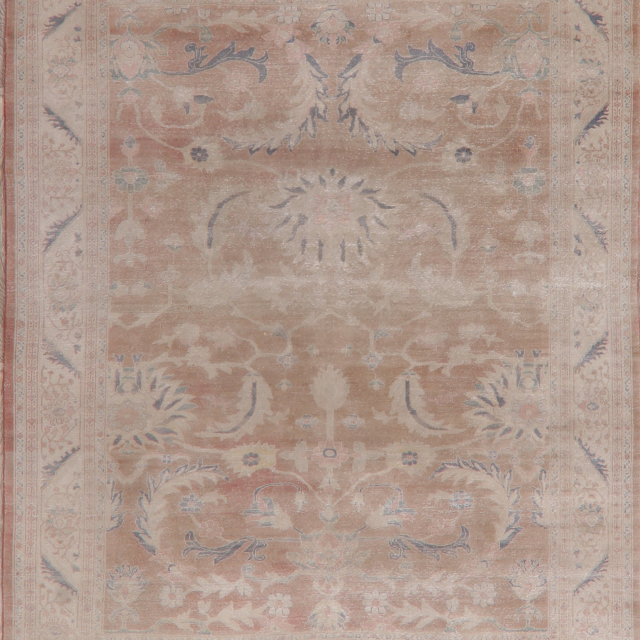 Antique Vegetable Dye Oushak Turkish Area Rug 8x10
