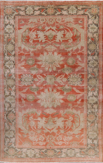 Vegetable Dye Oushak Turkish Area Rug 6x9