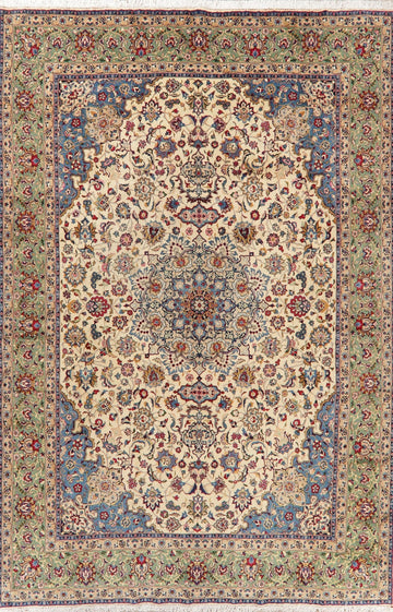 Vegetable Dye Vintage Floral Kashan Persian Area Rug 8x12