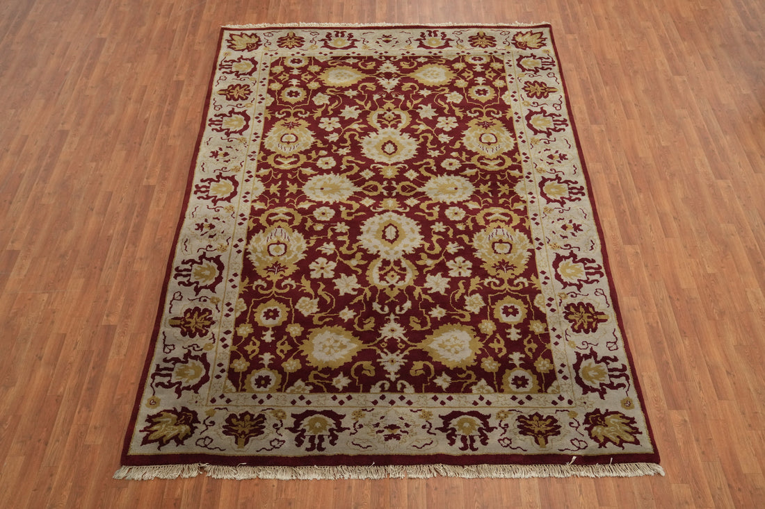 All-Over Red Floral Oushak Oriental Area Rug 9x11