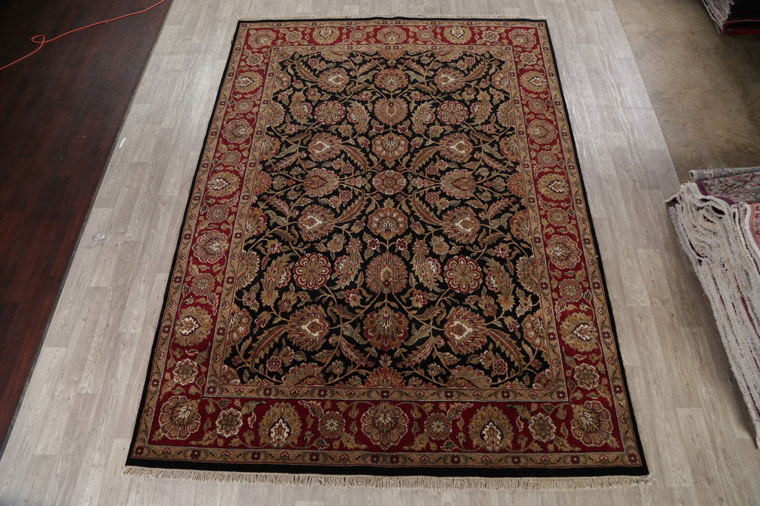 Black Floral Agra Oriental Area Rug 9x12